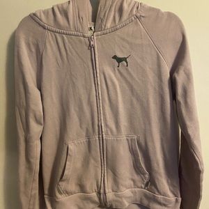 Size medium Victoria’s Secret PINK lilac zip up jacket